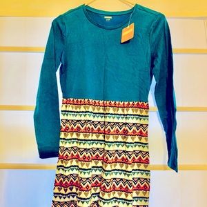 Gymboree NWT Girls teal and pink dress